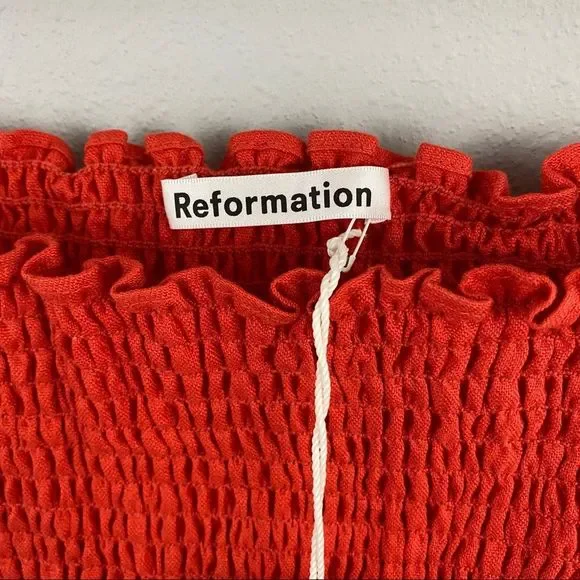 Reformation • Hilary Smocked Dress - Picture 3 of 7